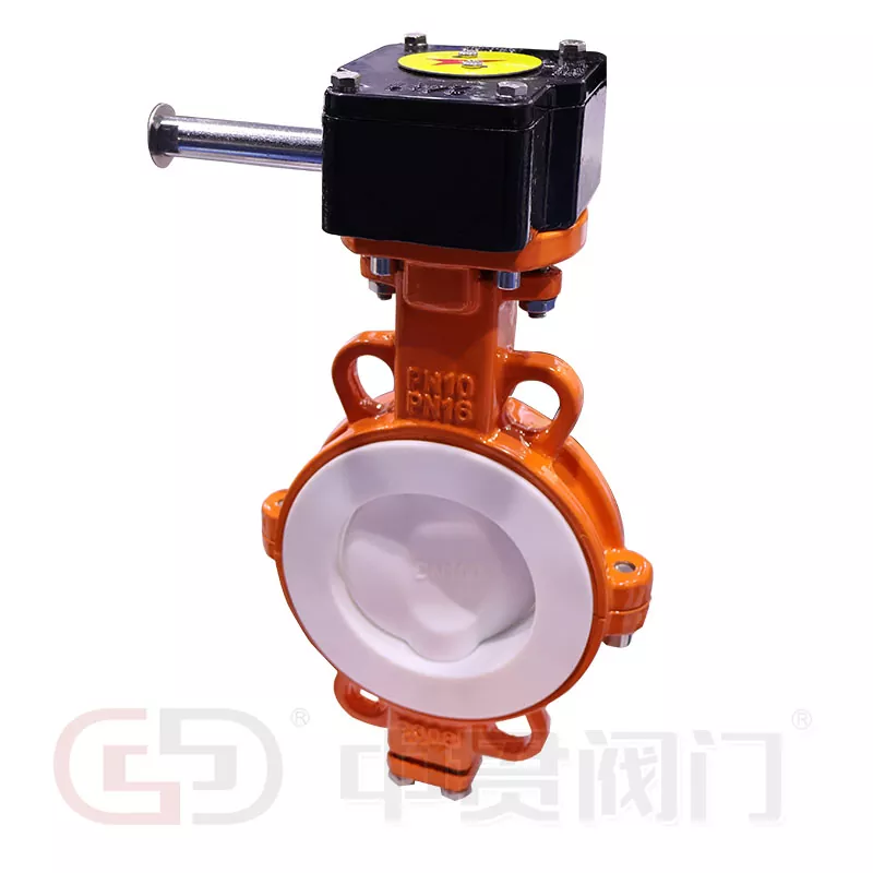 Van bướm cơ thể được vận hành của Worm Gear